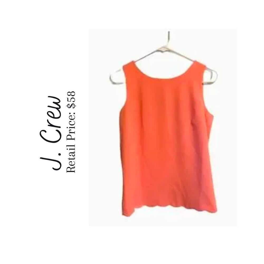NWT J. Crew Scalloped Open Back Tank